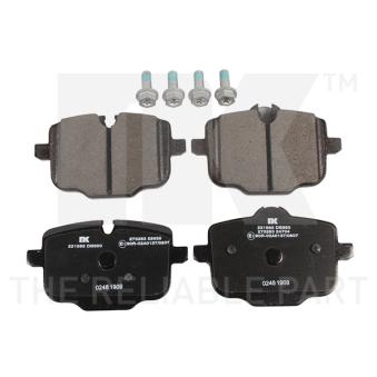 Jeu de 4 plaquettes de frein arrière NK OEM 34216867175