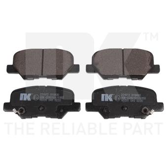 Jeu de 4 plaquettes de frein arrière NK [221972]