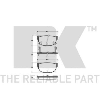 Jeu de 4 plaquettes de frein avant NK OEM D406060F90