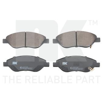 Jeu de 4 plaquettes de frein avant NK OEM 77367923