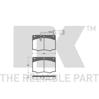Jeu de 4 plaquettes de frein avant NK 222510
