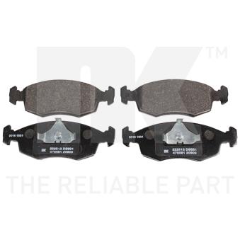 Jeu de 4 plaquettes de frein avant NK OEM 6511775