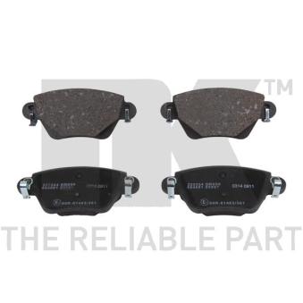 Jeu de 4 plaquettes de frein arrière NK OEM 1S7J2M008AA