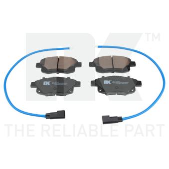 Jeu de 4 plaquettes de frein arrière NK OEM 6C112M008AD