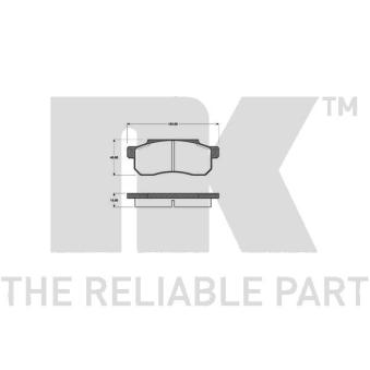 Jeu de 4 plaquettes de frein avant NK OEM 45022sa7020