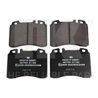 Jeu de 4 plaquettes de frein avant NK 223319 pour ROVER 800 E Evolution II 2.5 - 235cv