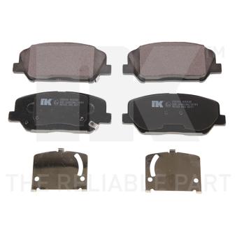 Jeu de 4 plaquettes de frein avant NK 223444 pour OPEL COMBO 1.6 CRDi 110 - 110cv
