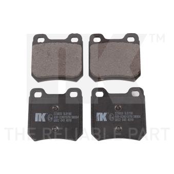 Jeu de 4 plaquettes de frein arrière NK 223603 pour KIA EV4 2.2 DTI 16V - 110cv