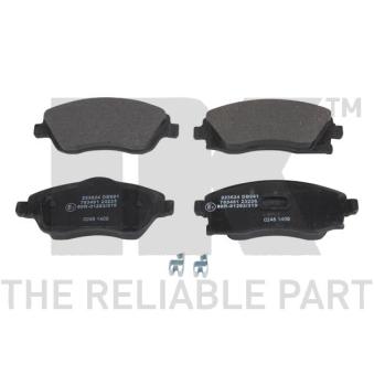 Jeu de 4 plaquettes de frein avant NK OEM 1605092