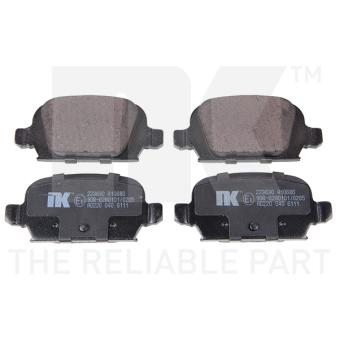 Jeu de 4 plaquettes de frein arrière NK OEM 9200132