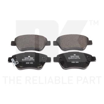 Jeu de 4 plaquettes de frein avant NK OEM 93191698