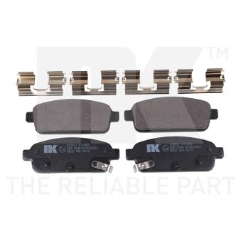 Jeu de 4 plaquettes de frein arrière NK OEM 1605296 Jeu de 4 plaquettes de frein arrière NK OEM 1605296