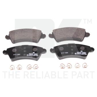 Jeu de 4 plaquettes de frein avant NK [223736]