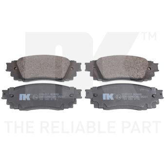 Jeu de 4 plaquettes de frein arrière NK [2245117]