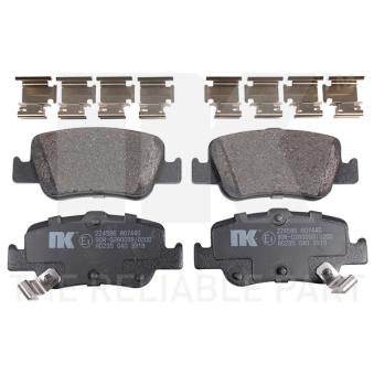 Jeu de 4 plaquettes de frein arrière NK OEM 0446602191