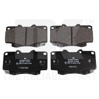Jeu de 4 plaquettes de frein avant NK OEM 0446504030