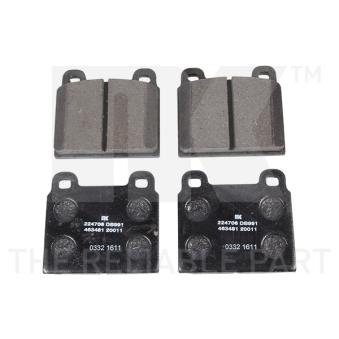 Jeu de 4 plaquettes de frein avant NK OEM 251698151