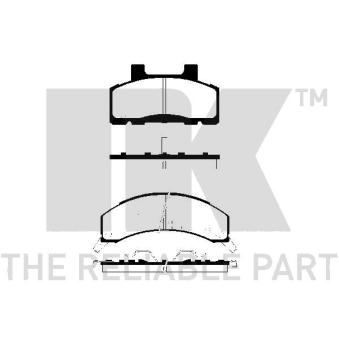 Jeu de 4 plaquettes de frein avant NK [229205]