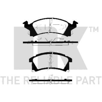 Jeu de 4 plaquettes de frein avant NK [229215]