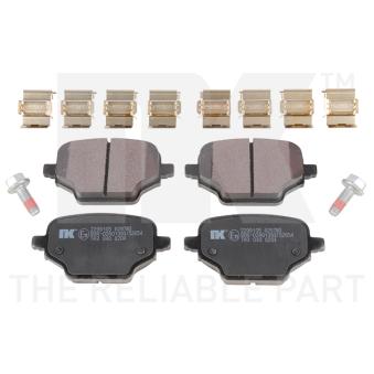 Jeu de 4 plaquettes de frein arrière NK 2299105 pour HONDA STREAM 1.2 - 110cv