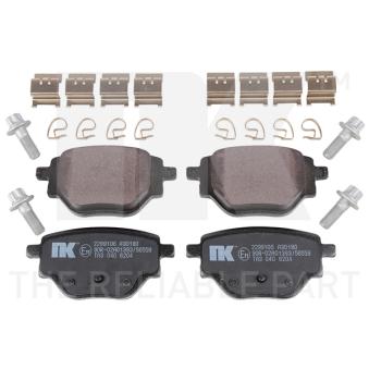 Jeu de 4 plaquettes de frein arrière NK OEM 1681449980