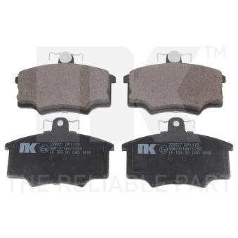 Jeu de 4 plaquettes de frein avant NK 229927 pour SAAB 95 1.6 GLE - 110cv