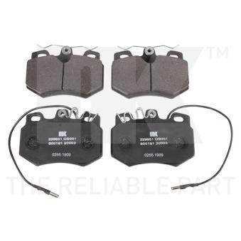 Jeu de 4 plaquettes de frein avant NK [229951]