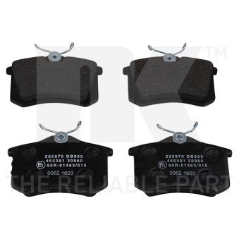 Jeu de 4 plaquettes de frein arrière NK OEM 8E0698451A