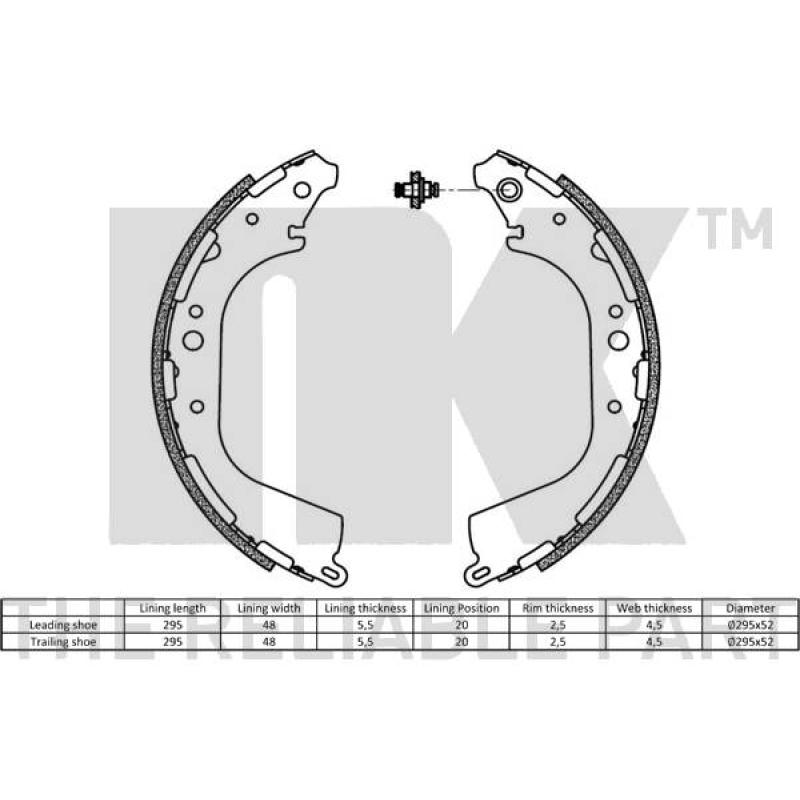 Jeu de mâchoires de frein NK 2722564 - Visuel 1