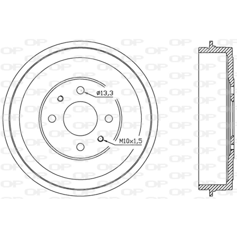 Tambour de frein OPEN PARTS BAD9002.10 - Visuel 1