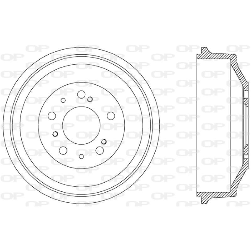 Tambour de frein OPEN PARTS BAD9003.10 - Visuel 1