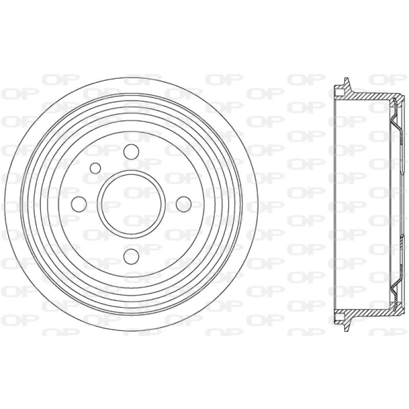 Tambour de frein OPEN PARTS BAD9018.20 - Visuel 1