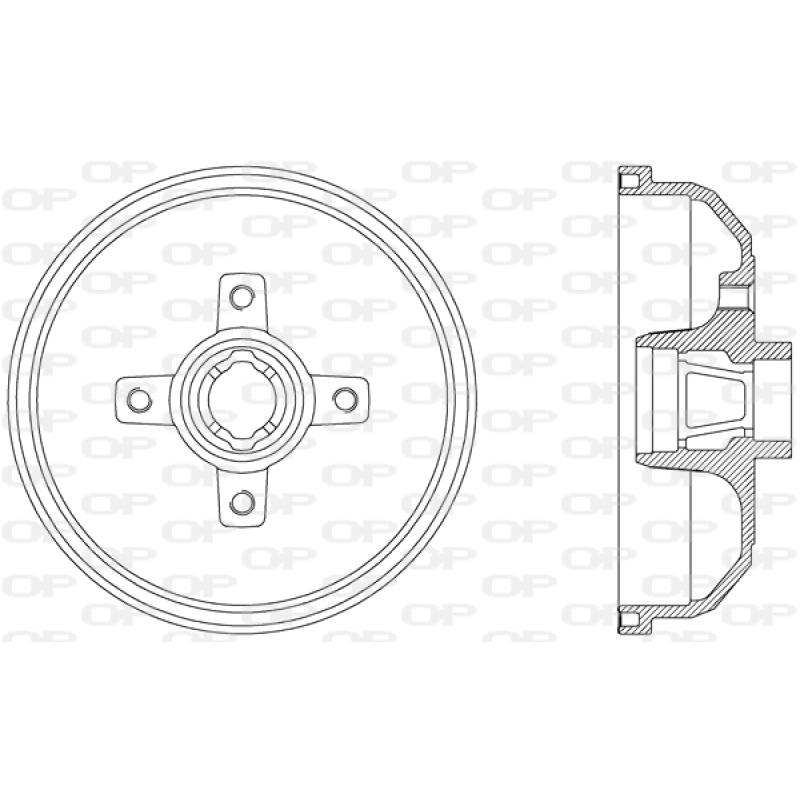 Tambour de frein OPEN PARTS BAD9021.40 - Visuel 1