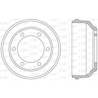 Tambour de frein OPEN PARTS OEM 92VB1126RD
