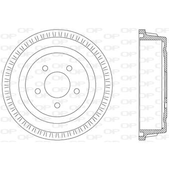 Tambour de frein OPEN PARTS OEM 4877433