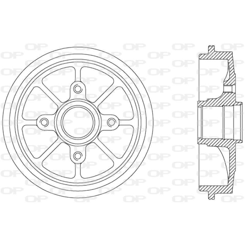 Tambour de frein OPEN PARTS BAD9029.30 - Visuel 1