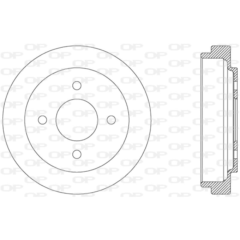 Tambour de frein OPEN PARTS BAD9035.10 - Visuel 1