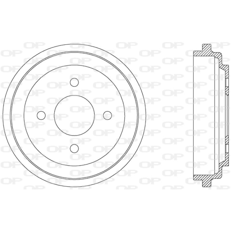Tambour de frein OPEN PARTS BAD9036.10 - Visuel 1