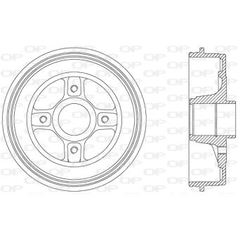 Tambour de frein OPEN PARTS BAD9039.30 pour IVECO DAILY 1.6 - 110cv
