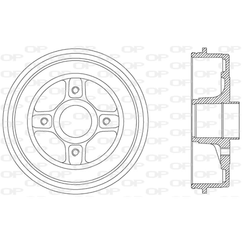 Tambour de frein OPEN PARTS BAD9041.30 - Visuel 1