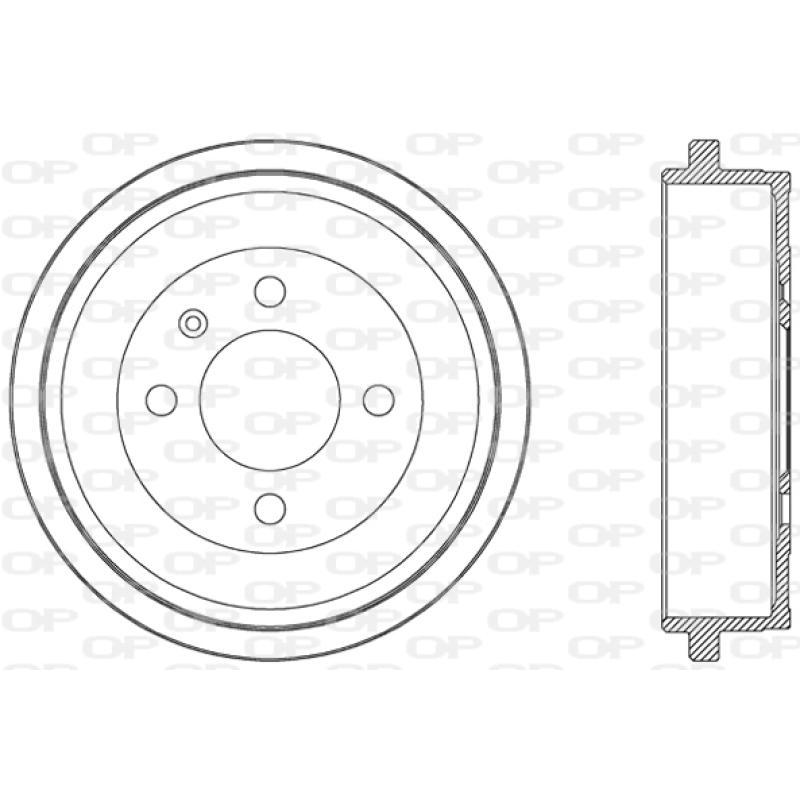 Tambour de frein OPEN PARTS BAD9048.10 - Visuel 1