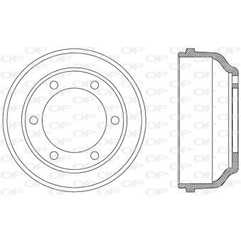Tambour de frein OPEN PARTS OEM YC1W1126ED Tambour de frein OPEN PARTS OEM YC1W1126ED