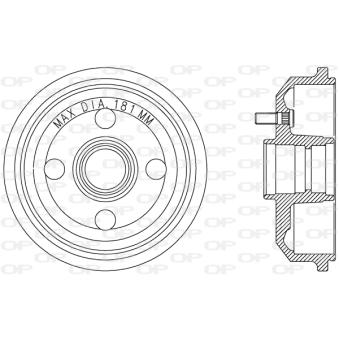 Tambour de frein OPEN PARTS OEM 4034886