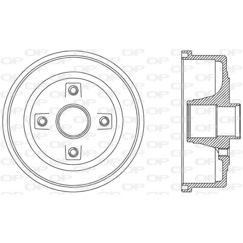Tambour de frein OPEN PARTS BAD9061.30 - Visuel 1