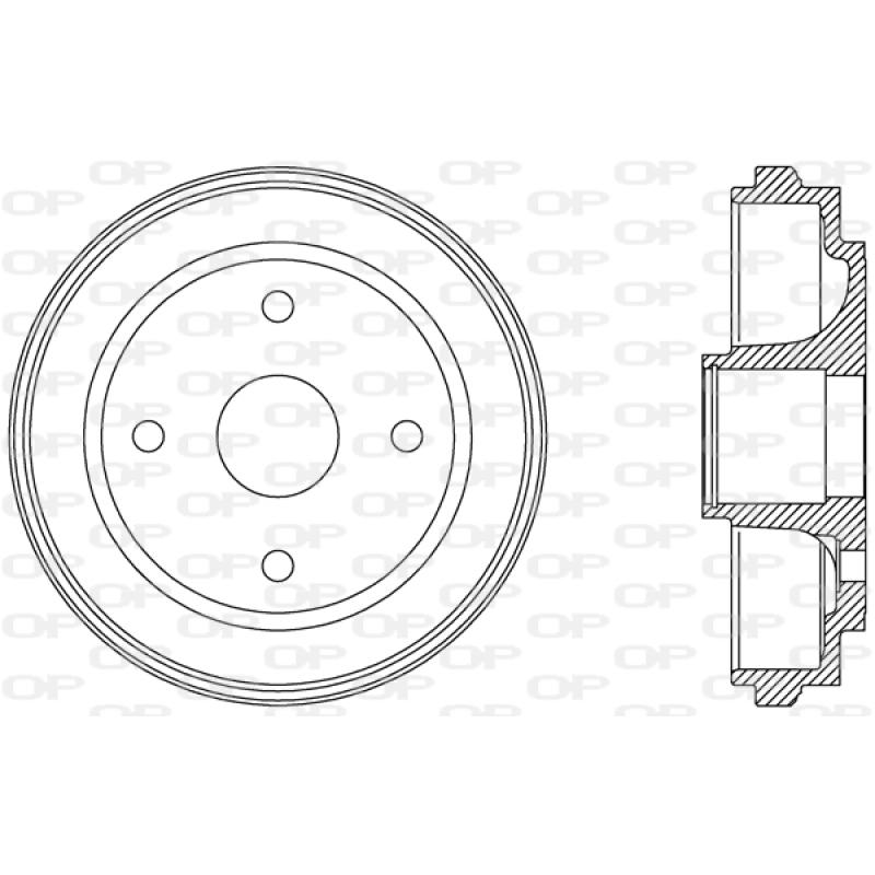 Tambour de frein OPEN PARTS BAD9062.30 - Visuel 1