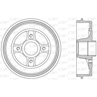 Tambour de frein OPEN PARTS OEM 432035124R Tambour de frein OPEN PARTS OEM 432035124R