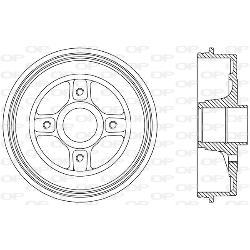 Tambour de frein OPEN PARTS BAD9068.30 - Visuel 1