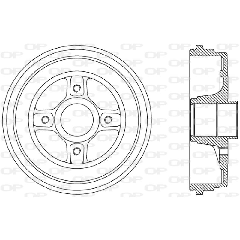 Tambour de frein OPEN PARTS BAD9069.30 - Visuel 1