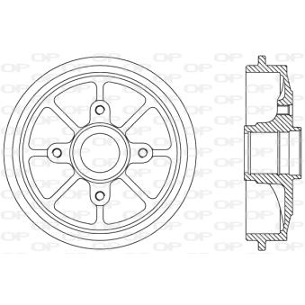 Tambour de frein OPEN PARTS BAD9070.30 pour MINI MINI 1.2 THP 110 - 110cv