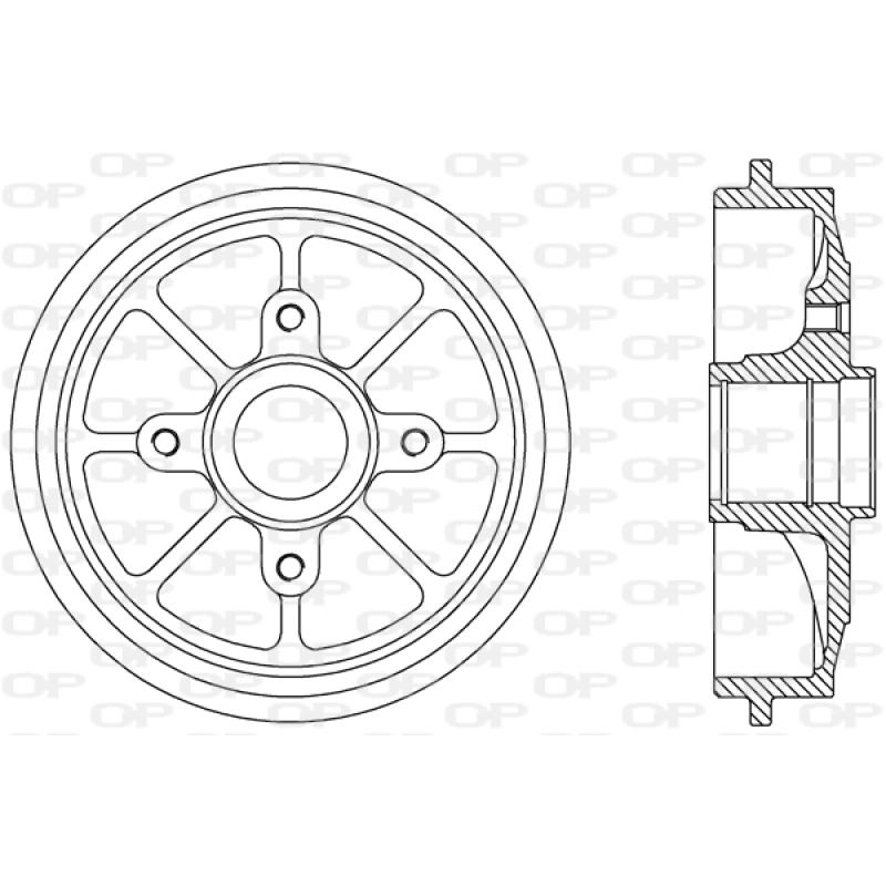 Tambour de frein OPEN PARTS BAD9070.30 - Visuel 1